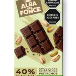 Chocolate semiamargo al 40% con pistachos