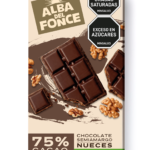 Chocolate amargo al 75% con nueces.