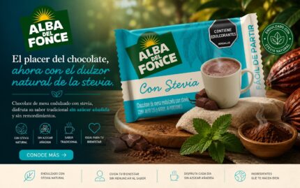 Chocolate de mesa con estevia